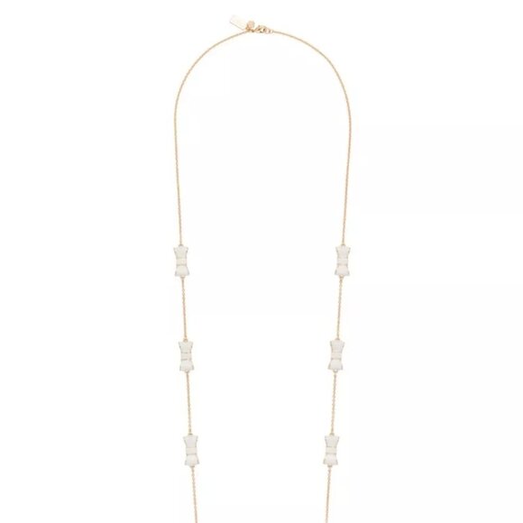 KATE SPADE Ready Set Bow Scatter Rosary Bow Necklace - Picture 3 of 10